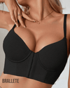 Brasier Push-Up con Cierre Frontal y Refuerzo Lateral Negro Brasier Push-Up
