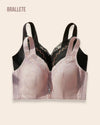 Brasier Longline Sin Relleno Alcachofa - Brallete Negro + Rosa Brasier Longline