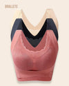 Brasier Longline Push-Up Con Cierre Frontal – ¡Compra 2 y Llévate 3! Nude + Negro + Rosa Brasier Longline