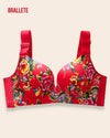 Brasier Bralette Plus-Size Con Relleno Macio - Brallete Rojo Brasier Plus-Size