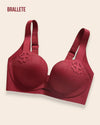 Brasier Bralette Push-Up Cómodo y Transpirable - Brallete Burdeos Brasier Bralette