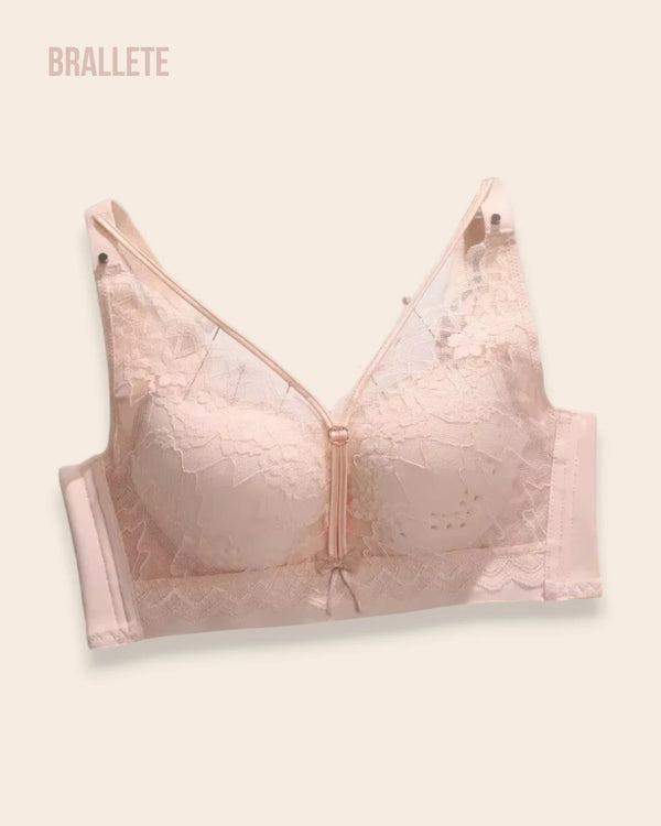 Brasier Longline de Encaje con Relleno Fino Lirio – ¡Compra 1 y Llévate 2! Rosa Brasier Longline