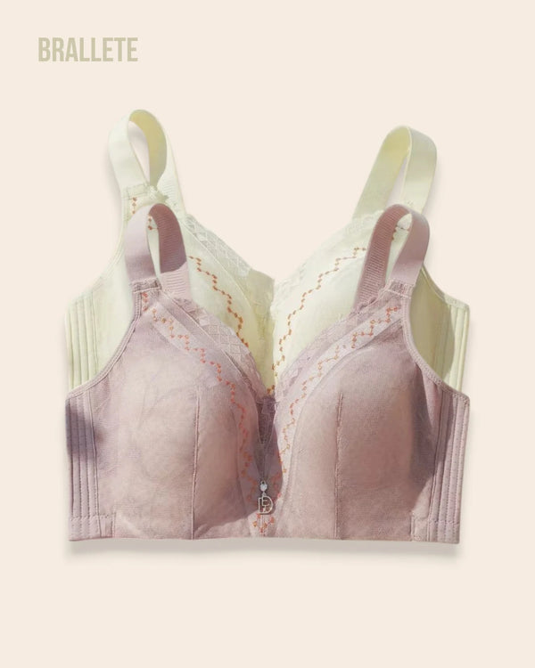 Brasier Longline Sin Relleno Alcachofa - Brallete Nude + Lila Brasier Longline