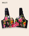 Brasier Bralette Plus-Size Con Relleno Macio - Brallete Negro Brasier Plus-Size