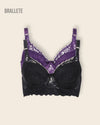 Brasier Plus-Size Push-Up con Relleno y Tirantes Ajustables - Compra 1 y Llévate 2 Negro + Morado Brasier Plus-Size