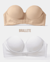 Brasier con Tirantes Removibles - Compra 1 y llévate 2 Blanco + Nude Brasier con Tirantes Removibles