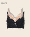 Brasier Plus-Size Push-Up con Relleno y Tirantes Ajustables - Compra 1 y Llévate 2 Negro + Nude Brasier Plus-Size