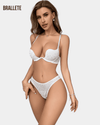 Conjunto de Lencería Push-Up con Aros - Brallete Blanco Conjunto de Lencería