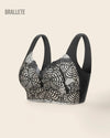 Brasier Longline Plus Size con Encaje - Brallete Negro Brasier Longline