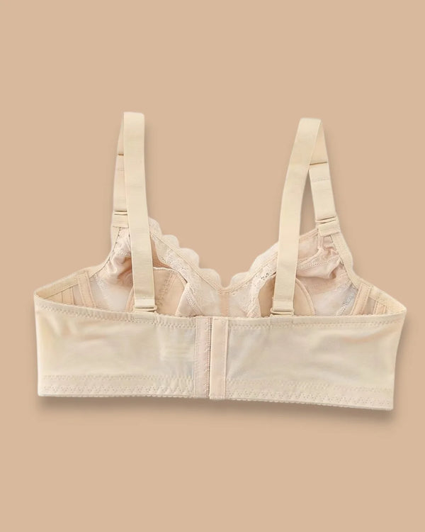 Brasier Bralette de Encaje con Varillas Flexibles y Soporte Alto - Brallete Brasier Bralette