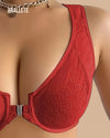 Brasier Bralette Push-Up Sin Relleno Cierre Frontal Cineraria - Brallete Brasier Push-Up