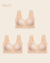 Brasier Top Sin Varillas y Sin Costuras - Kit 3 piezas 3x Nude Brasier Top