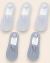 Calcetines Invisibles con Silicona Brallete - Kit de 5 Pares 3 Grises 2 Gris oscuro del 3 al 8 Calcetines