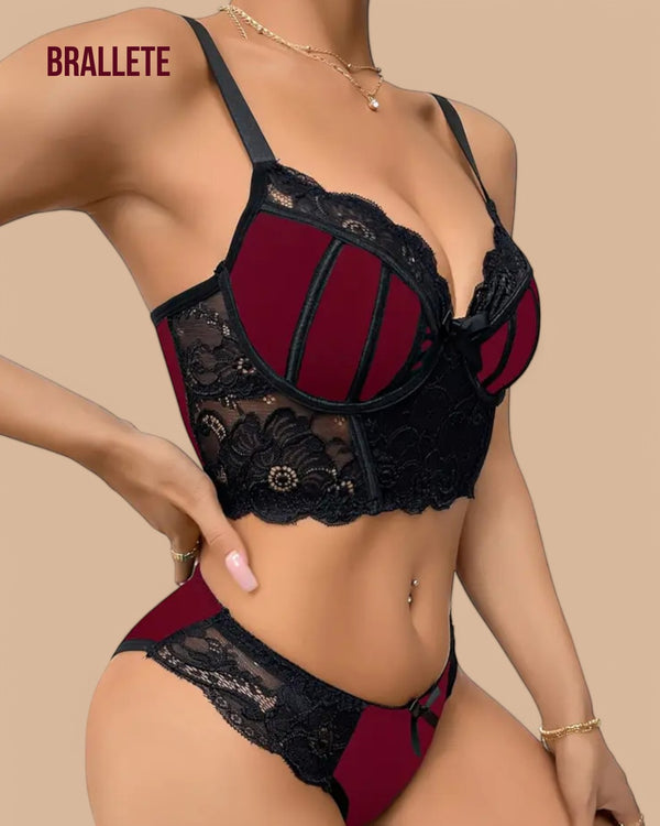 Conjunto Lencería Con Varilla Santorini – Brallete Conjunto de Lencería