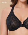 Brasier Racerback Con Encaje Cierre Delantero Aubretia - Brallete Brasier Racerback