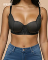 Brasier Bralette Push-Up Sin Relleno Nigella - Brallete Negro Brasier Bralette