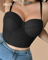 Brasier Longline Push-Up Modelador Con Tirantes Removibles Deyanira - Brallete Brasier Longline Modelador
