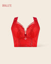 Brasier Longline Modelador con Encaje - Brallete Rojo Brasier Longline
