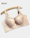 Brasier Push-Up con Varillas y Cierre Trasero | Brallete Nude Brasier Push-Up