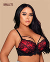 Brasier Bralette Push-Up De Encaje Coriopsis - Brallete Rosa Brasier Push-Up