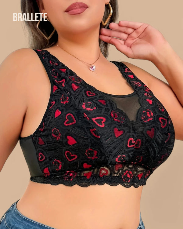Brasier Bralette Con Encaje Sin Varillas - Brallete Brasier Bralette