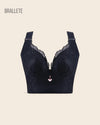 Brasier Longline Modelador con Encaje - Brallete Negro Brasier Longline