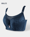 Brasier Push-Up con Varillas y Cierre Trasero | Brallete Azul Brasier Push-Up