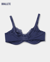 Brasier Bralette Push-Up Con Encaje Floral y Varillas - Brallete Brasier Push-Up
