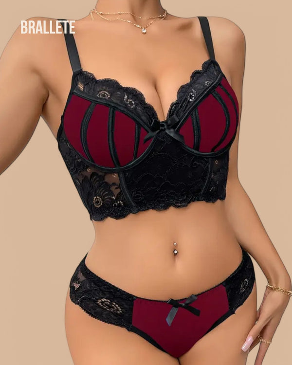 Conjunto Lencería Con Varilla Santorini – Brallete Conjunto de Lencería