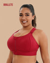 Brasier Deportivo Sin Varillas Con Relleno Eléa - Brallete Rojo Brasier Deportivo