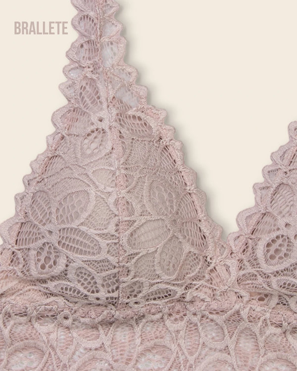 Brasier Bralette de Encaje Sin Varillas y Con Relleno – Compra 2 y Llévate 3 Brasier Bralette
