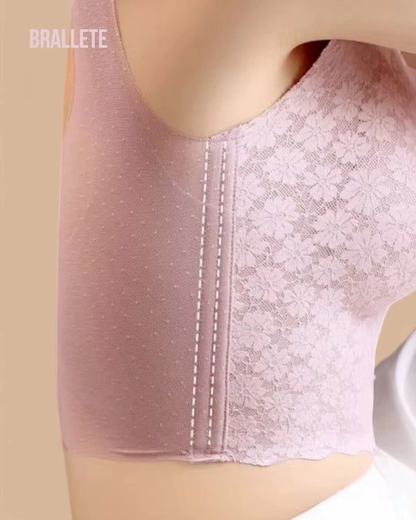 Brasier Top Con Encaje Sin Varillas Violeta - Brallete Brasier Top