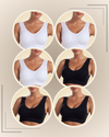 Brasier Top con Copa Removible Mariva - Kit de 6 Piezas 6 Brasier Top