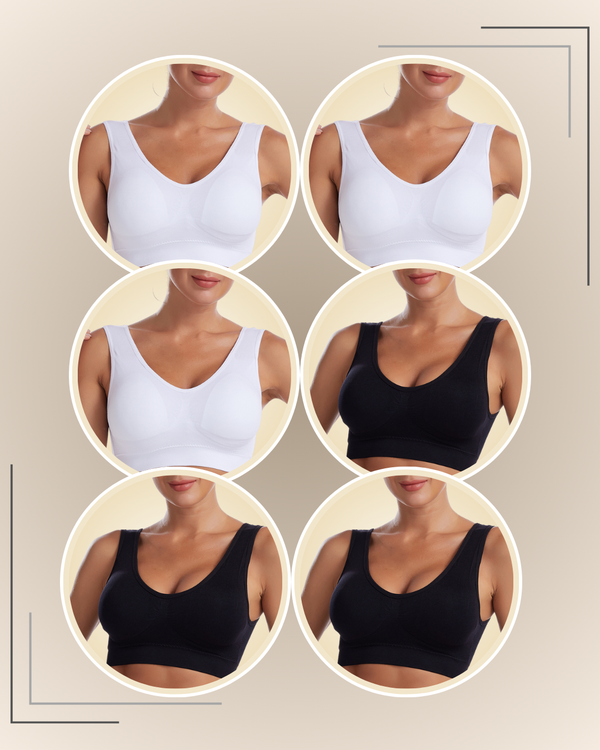Brasier Top con Copa Removible Mariva - Kit de 6 Piezas 6 Brasier Top