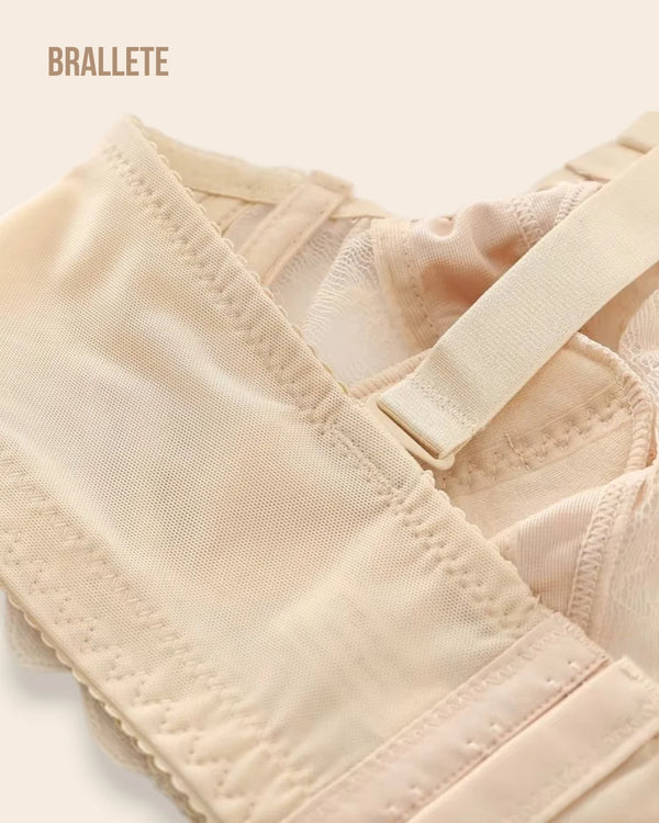 Brasier Bralette de Encaje con Varillas Flexibles y Soporte Alto - Brallete Brasier Bralette