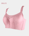 Brasier Push-Up con Varillas y Cierre Trasero | Brallete Rosa Brasier Push-Up