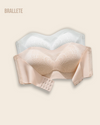 Brasier Sin Tirantes Modelador con Doble Cierre - ¡Compra 1 y Lleva 2! Nude + Blanco Brasier Sin Tirantes
