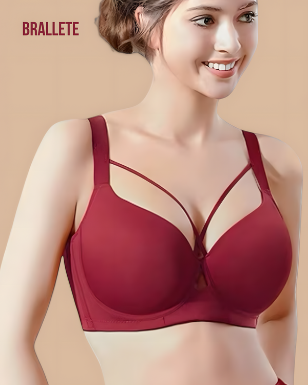 Brasier Bralette Push-Up con Varillas y Tirantes Ajustables - Brallete Brasier Bralette