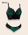 Conjunto Lencería Con Varilla Biarritz – Brallete Verde Conjunto de Lencería