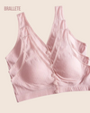 Brasier de Lactancia con Relleno Removible y Cierre Frontal - Kit 3 Brasiers 3x Rosa Copa Única Brasier de Lactancia