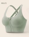 Brasier Top Deportivo con Cierre Frontal y Gancho Interior | Brallete Verde Brasier Top