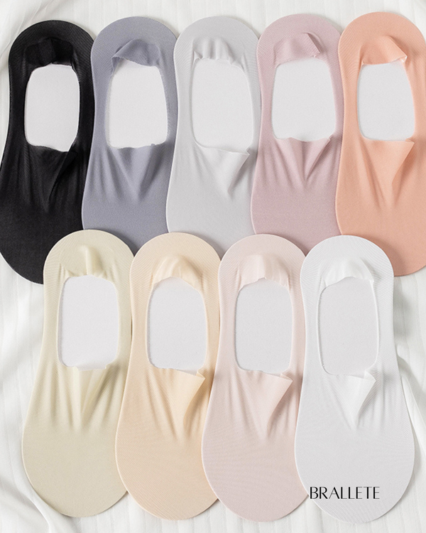 Calcetines Invisibles con Silicona Brallete - Kit de 5 Pares Calcetines