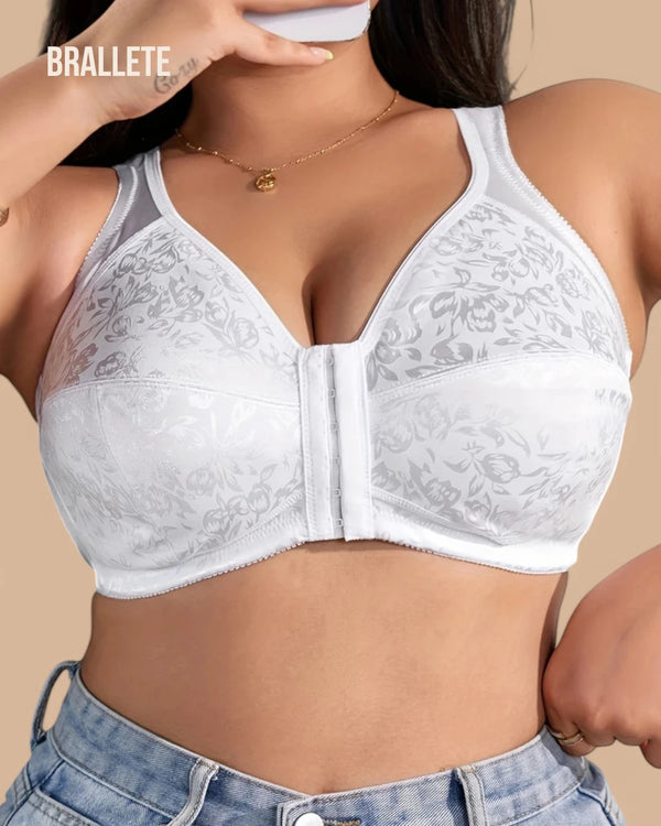Brasier Bralette Sin Varillas Con Cierre Frontal Floranza - Brallete Brasier Bralette