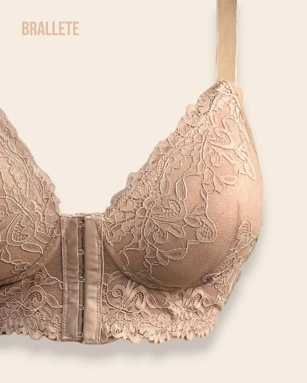 Brasier Bralette Push-Up Con Encaje Y Cierre Frontal Dondiego - Brallete Brasier Push-Up