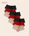Panty Ice Silk Con Encaje Cintura Alta Palermo - Kit 9 Piezas Panties