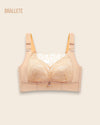 Brasier Longline Sin Varillas con Encaje - Brallete Nude Brasier Longline