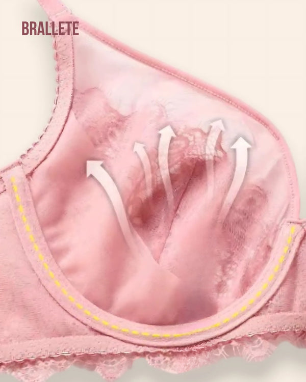 Conjunto Lencería Sin Relleno Margarita - Brallete Conjunto de Lencería