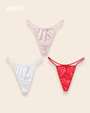 Panty Sin Costuras Cintura Baja Tulip - Compra 1 y Lleva 3 Rosa + Blanco + Rojo Panties