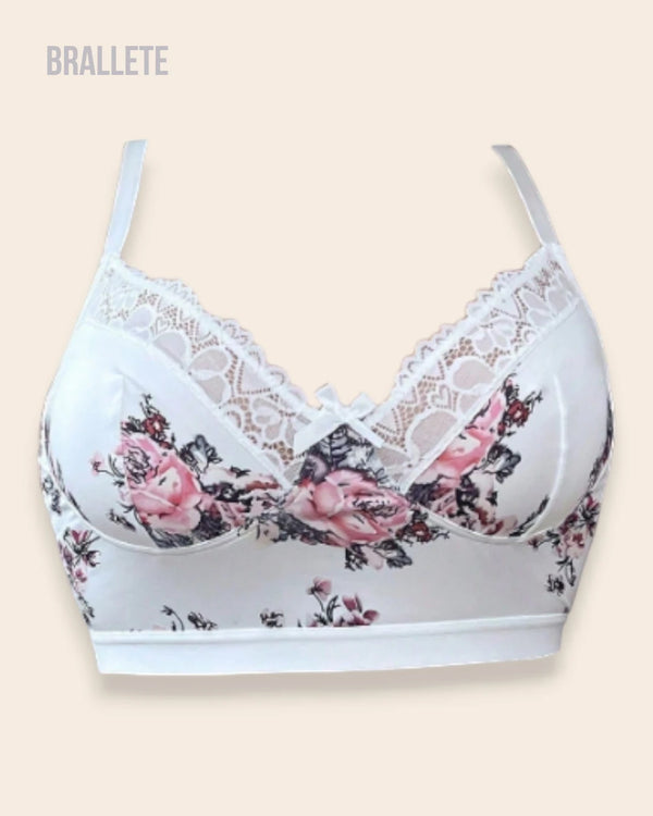 Brasier Bralette Sin Relleno Sin Varillas Nemorosa - Brallete Blanco Brasier Bralette