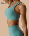 Brasier Top Deportivo Con Relleno Removible y Soporte Alto Verde Brasier Top
